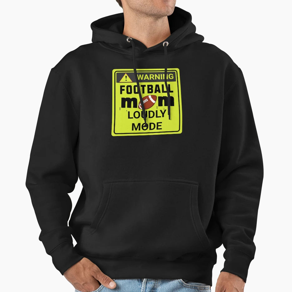 Football Mom Hoodie - Minimalist Print Men Women - T-Shirt, Sweatshirt, Hoodie