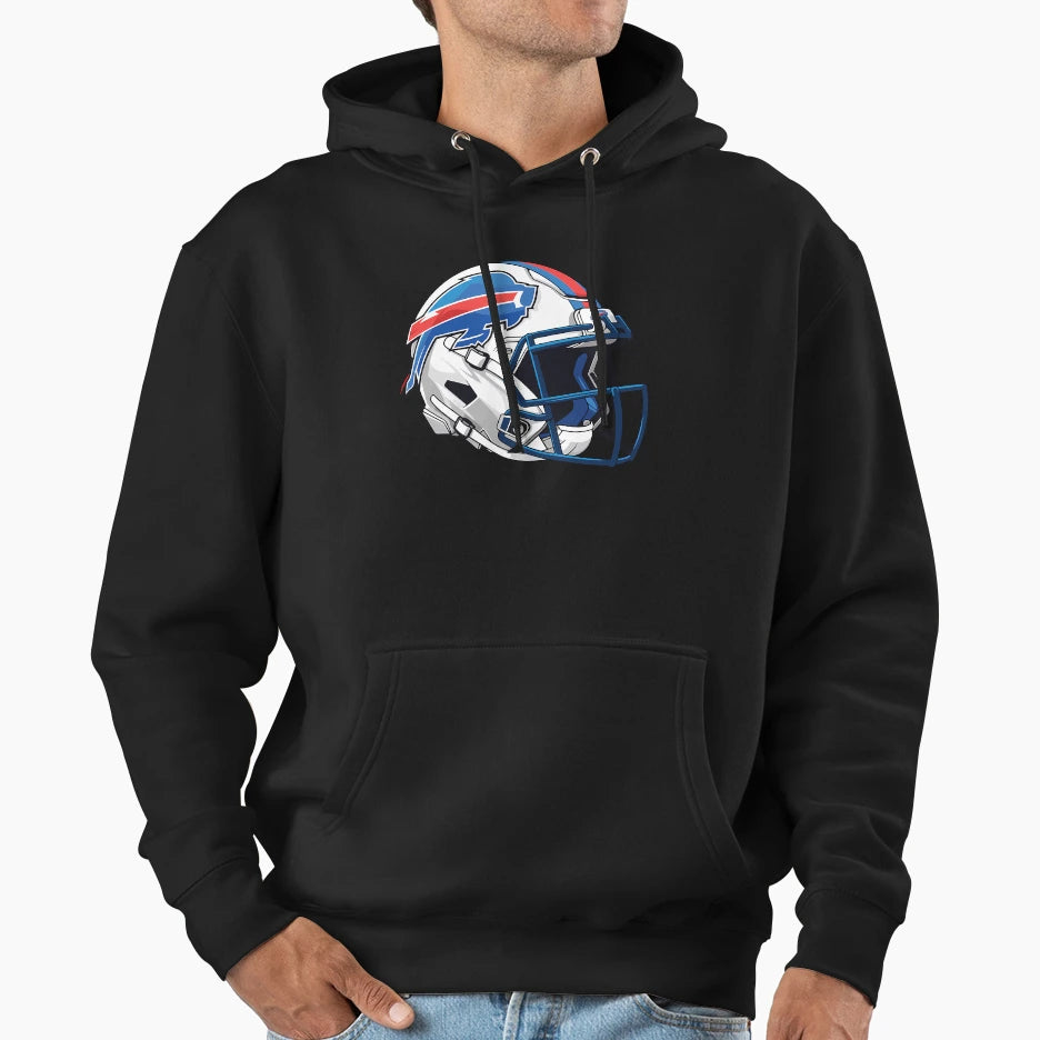 Buffalo Bills Helmet Art Funny Buffalo Hoodie - Unique Graphic Unisex - T-Shirt, Sweatshirt, Hoodie