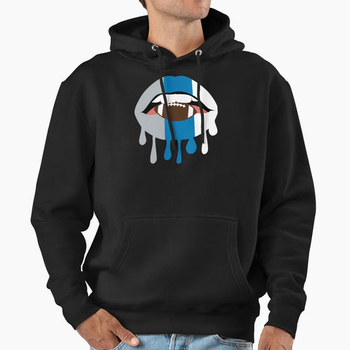 Detroit Lions Football Lips Bold Fan Hoodie - Trendy Graphic for Adults - T-Shirt, Sweatshirt, Hoodie
