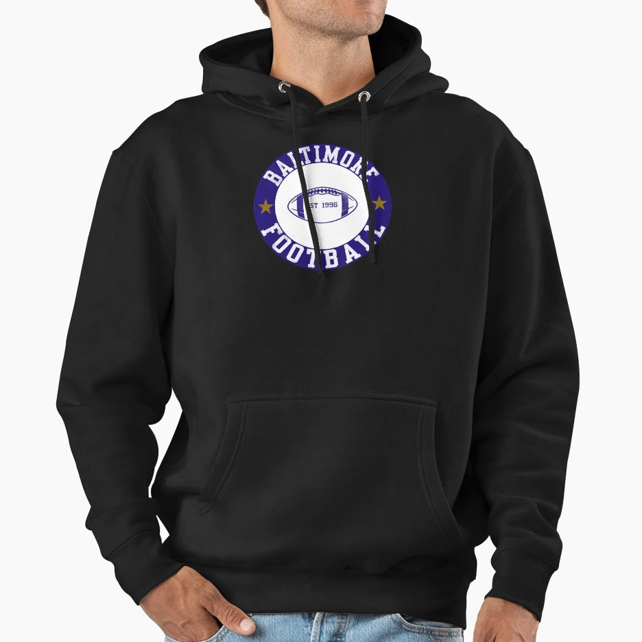 Baltimore Football 1 Hoodie - Casual Everyday Wear for Adults - T-Shirt, Sweatshirt, Hoodie