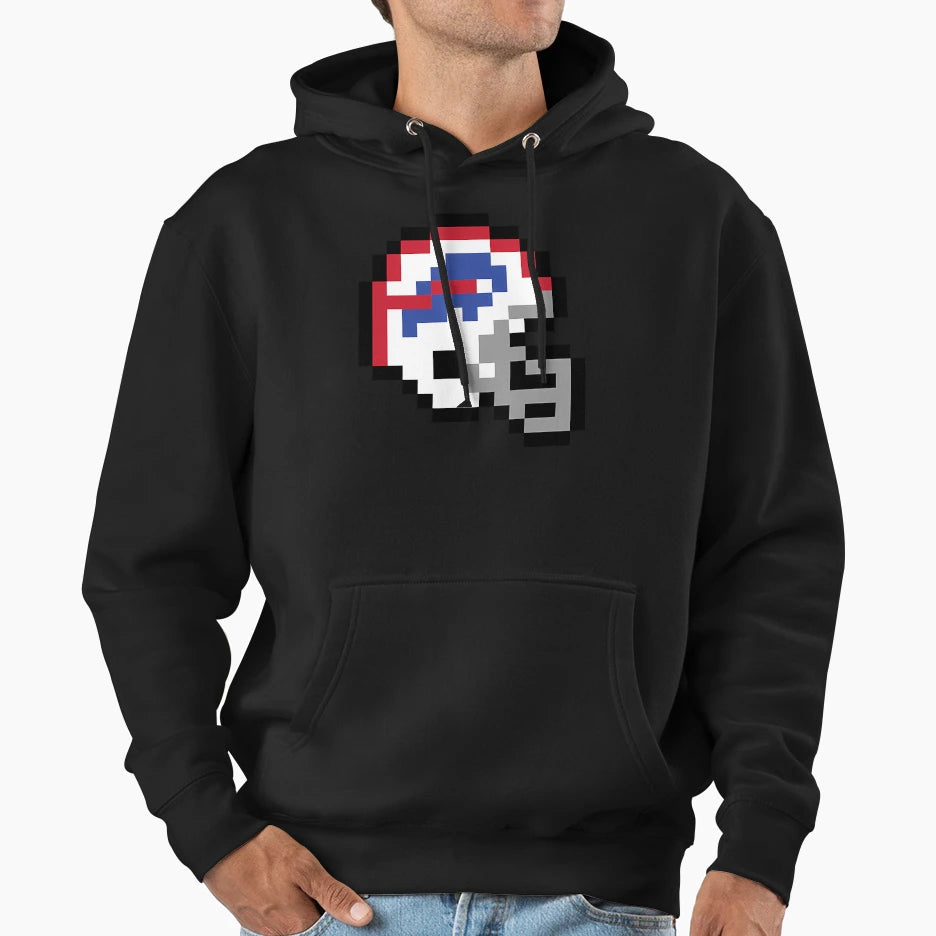 Buffalo Bills 8 Bit Football Helmet Hoodie - Streetwear Style Men Women - T-Shirt, Sweatshirt, Hoodie
