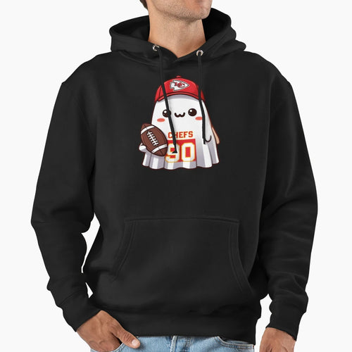 Kc Chief Halloween Ghost Hoodie - Casual Everyday Wear for Adults - T-Shirt, Sweatshirt, Hoodie