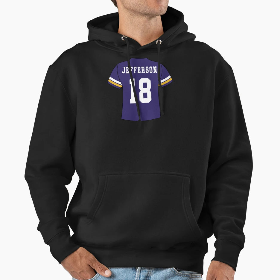 Jersey Sticke Hoodie - Fun Novelty Design Men Women - T-Shirt, Sweatshirt, Hoodie