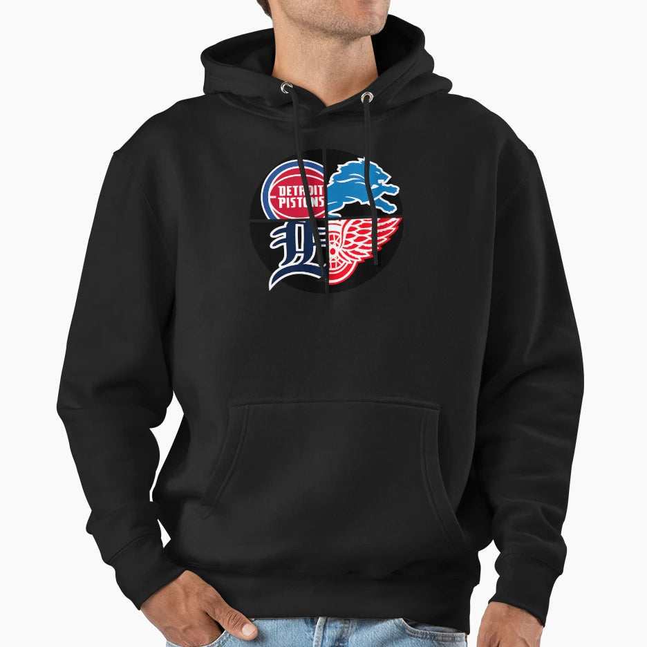 Detroitt Sports Quad Hoodie - Unique Graphic Men Women - T-Shirt, Sweatshirt, Hoodie