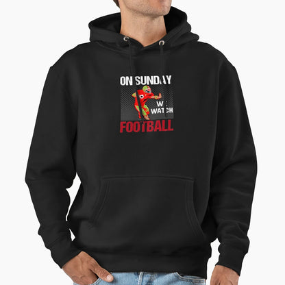 Football Lover American Football Player Hoodie - Trendy Graphic for Adults - T-Shirt, Sweatshirt, Hoodie