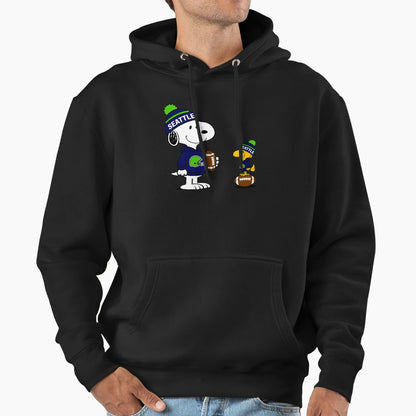 Seattle Seahawks Snoopy And Woodstock Hoodie - Minimalist Print Men Women - T-Shirt, Sweatshirt, Hoodie