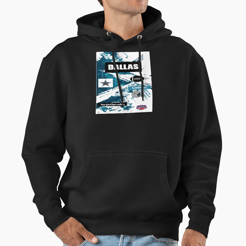 American Football Dallas Hoodie - Graphic Print for Adults - T-Shirt, Sweatshirt, Hoodie