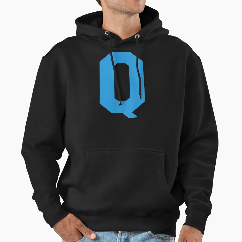 Alphabet Blue Q Sports Letter Q Hoodie - Streetwear Style Unisex - T-Shirt, Sweatshirt, Hoodie