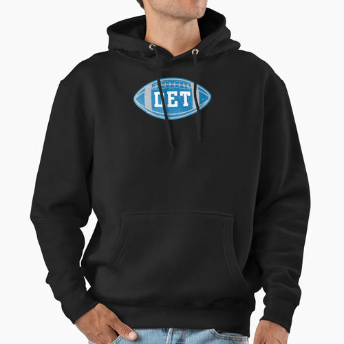 Detroit Throwback Football Hoodie - Unique Graphic Men Women - T-Shirt, Sweatshirt, Hoodie