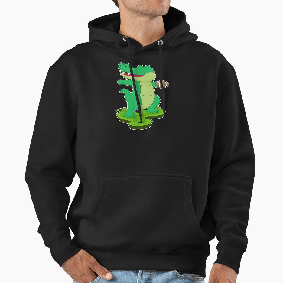 Crocodile American Football Sports Hoodie - Graphic Print Men Women - T-Shirt, Sweatshirt, Hoodie