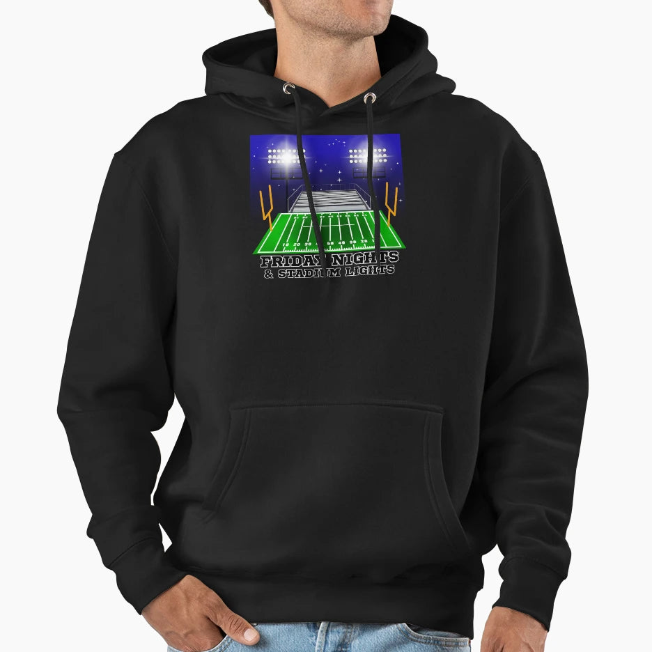 Friday Nights Stadium Lights Hoodie - Graphic Print for Adults - T-Shirt, Sweatshirt, Hoodie