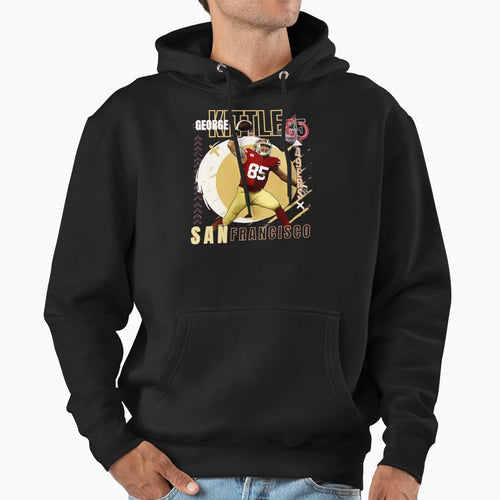 George Krieger Sport Kittle Heart 49Ers Hoodie - Novelty Apparel for Adults - T-Shirt, Sweatshirt, Hoodie