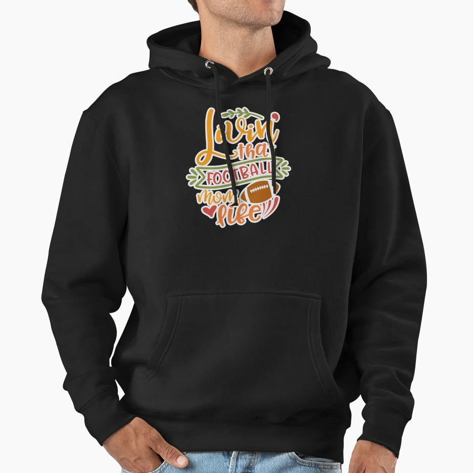 Funny Senior Football Mom Ideas Hoodie - Streetwear Style Unisex - T-Shirt, Sweatshirt, Hoodie