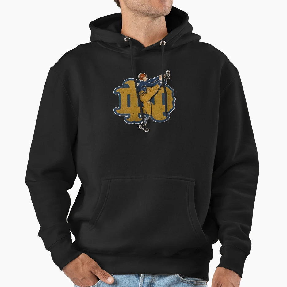 Football Player Kicking Hoodie - Custom Art Print for Adults - T-Shirt, Sweatshirt, Hoodie