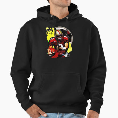 Abstract Modern Football Player Hoodie - Fun Novelty Design Unisex - T-Shirt, Sweatshirt, Hoodie