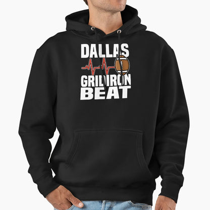 Dallas Gridiron Beat Texas Football Hoodie - Trendy Graphic for Adults - T-Shirt, Sweatshirt, Hoodie