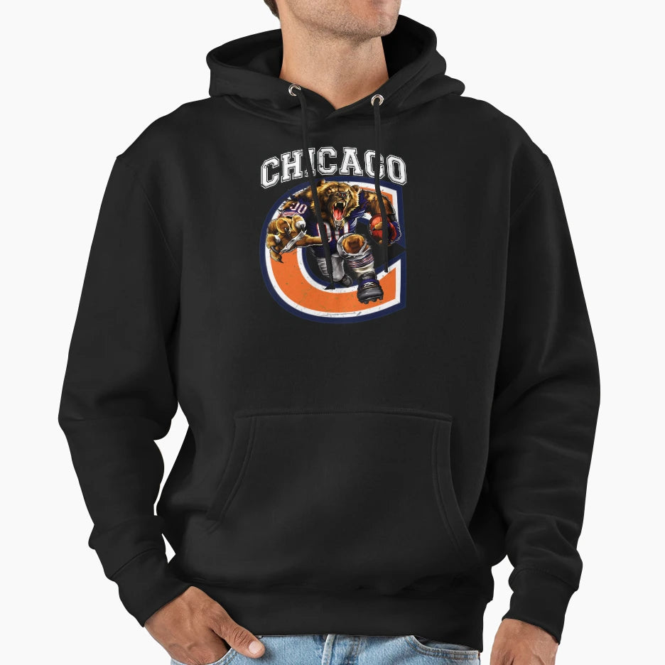 Chicago Football Hoodie - Trendy Graphic Men Women - T-Shirt, Sweatshirt, Hoodie
