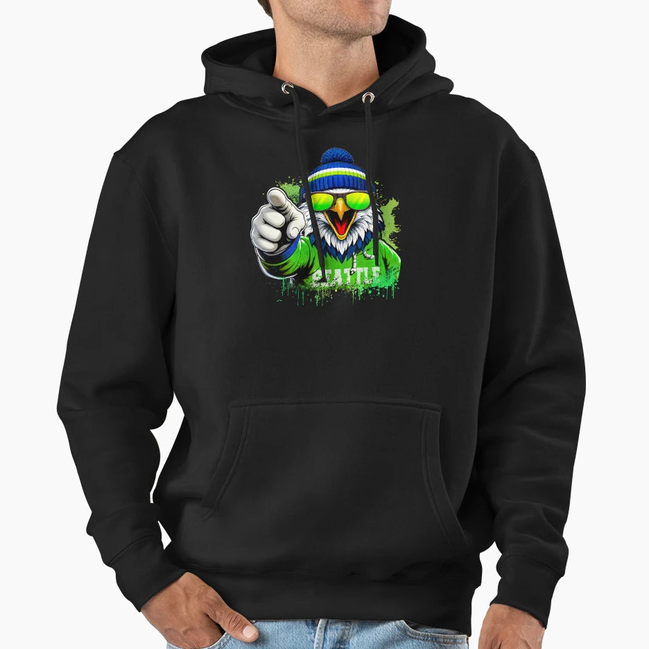 Splash Eagle Hoodie - Novelty Apparel Men Women - T-Shirt, Sweatshirt, Hoodie