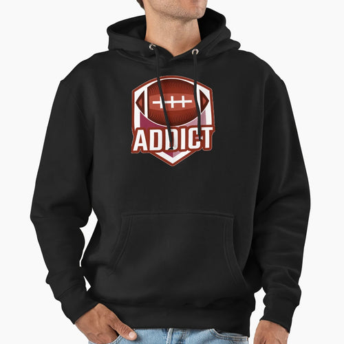 Football Addict Football Lovers Gifts Hoodie - Custom Art Print Men Women - T-Shirt, Sweatshirt, Hoodie