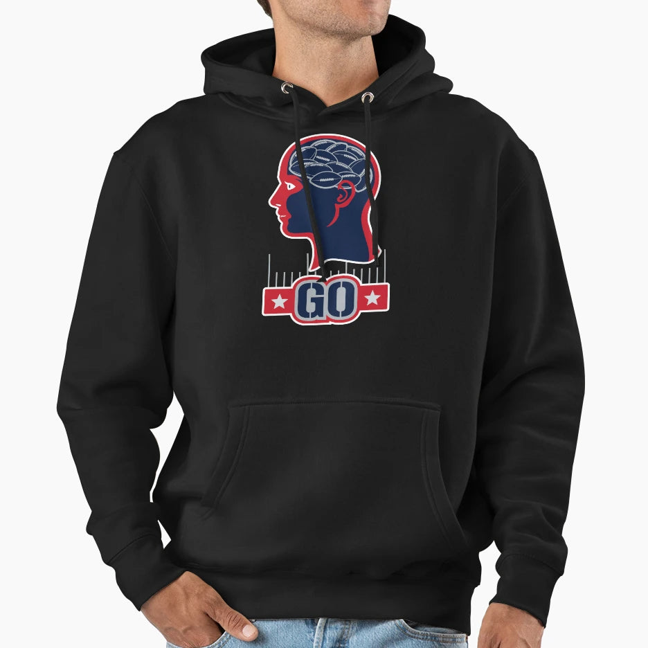 American Football My Brain Hoodie - Graphic Print Unisex - T-Shirt, Sweatshirt, Hoodie
