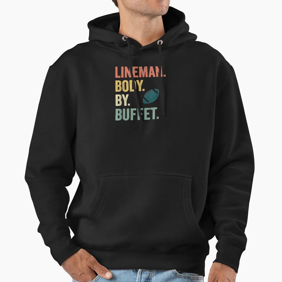 Lineman Offensive Hoodie - Trendy Graphic Men Women - T-Shirt, Sweatshirt, Hoodie