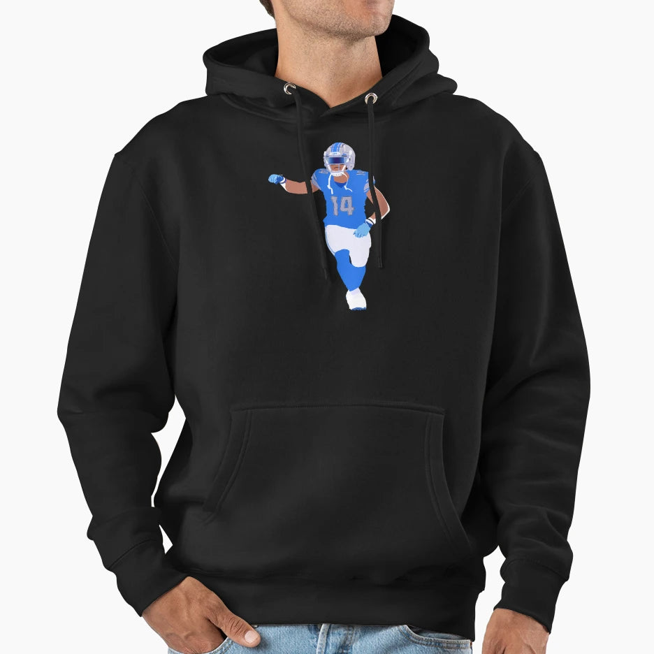 Amon Ra St Brown Detroit Lions Wr 14 Hoodie - Fun Novelty Design Unisex - T-Shirt, Sweatshirt, Hoodie