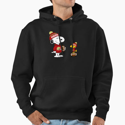 San Francisco 49Ers Snoopy And Hoodie - Aesthetic Graphic Men Women - T-Shirt, Sweatshirt, Hoodie