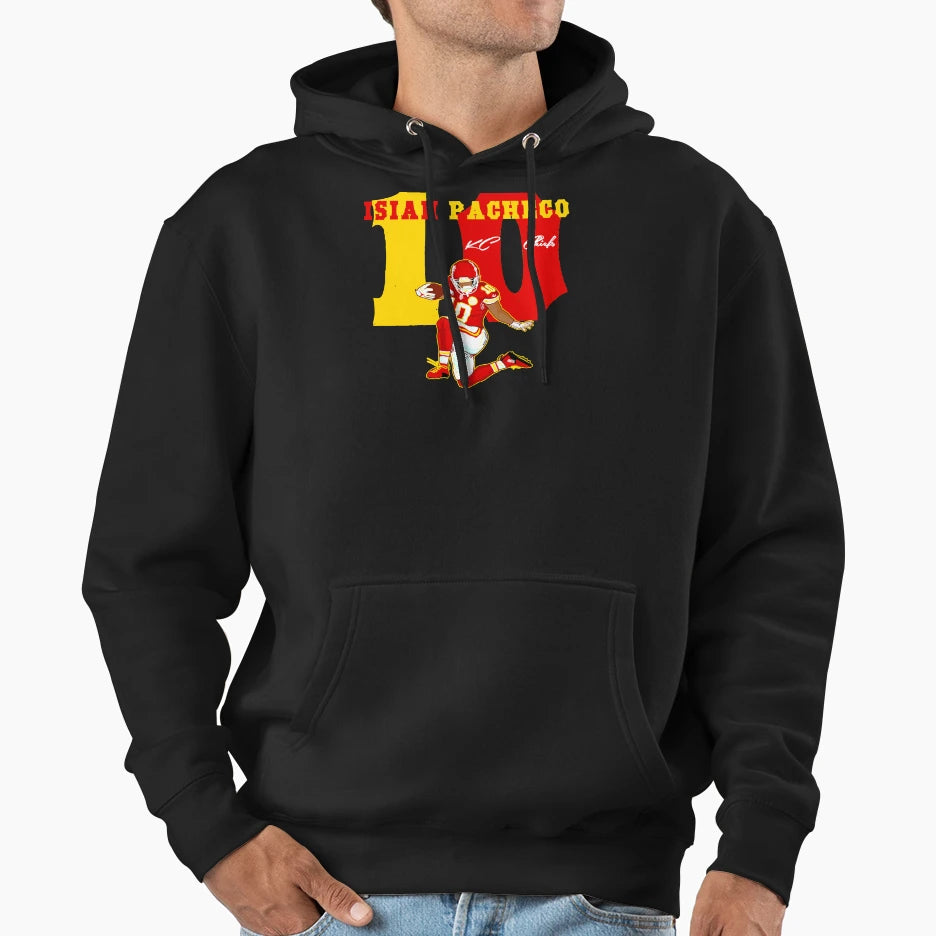 Isiah Pacheco 10 Kc Chiefs Hoodie - Streetwear Style for Adults - T-Shirt, Sweatshirt, Hoodie
