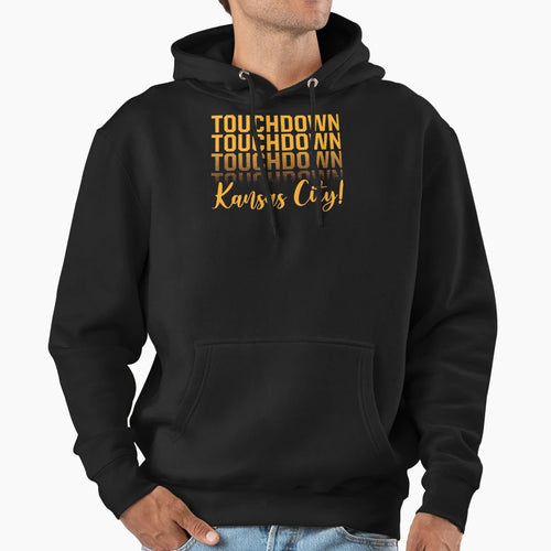 Touchdown Kansas City Hoodie - Novelty Apparel for Adults - T-Shirt, Sweatshirt, Hoodie