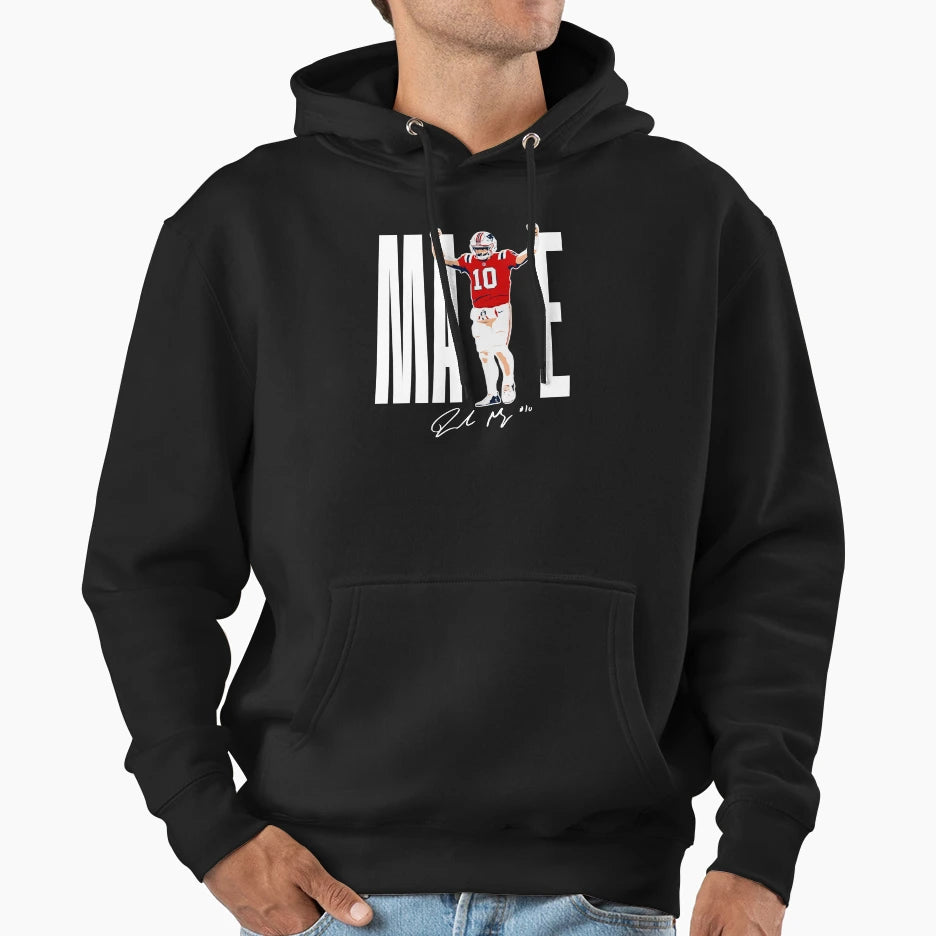 New England Football Maye Hoodie - Aesthetic Graphic Unisex - T-Shirt, Sweatshirt, Hoodie