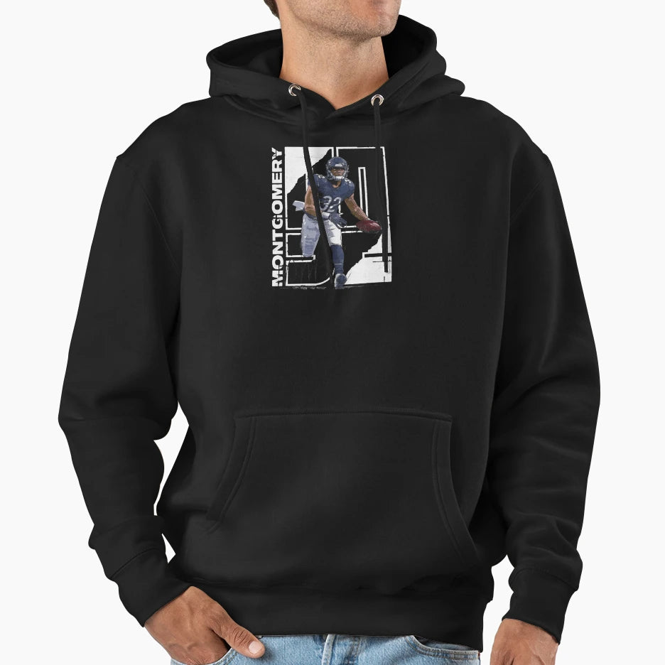 David Montgomery Stretch Hoodie - Streetwear Style for Adults - T-Shirt, Sweatshirt, Hoodie