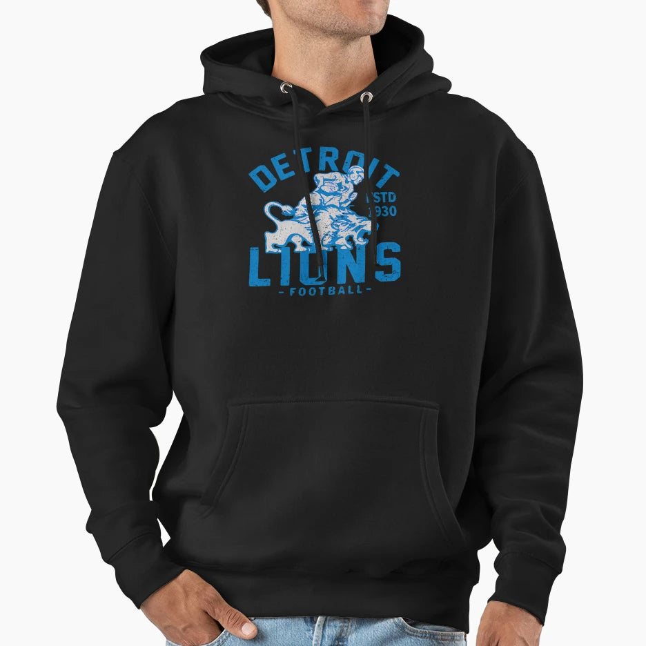 Detroit Lions Football Est 1930 Hoodie - Trendy Graphic for Adults - T-Shirt, Sweatshirt, Hoodie