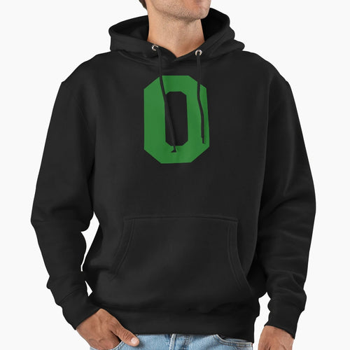 Alphabet Green O Sports Letter O Hoodie - Minimalist Print Unisex - T-Shirt, Sweatshirt, Hoodie