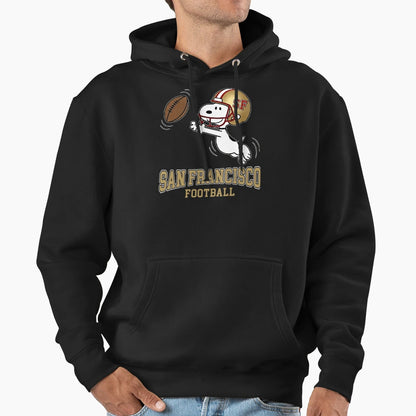 San Francisco Football Snoopy San Hoodie - Novelty Apparel Men Women - T-Shirt, Sweatshirt, Hoodie