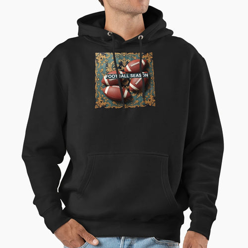 Football Season Baroque Hoodie - Casual Everyday Wear for Adults - T-Shirt, Sweatshirt, Hoodie