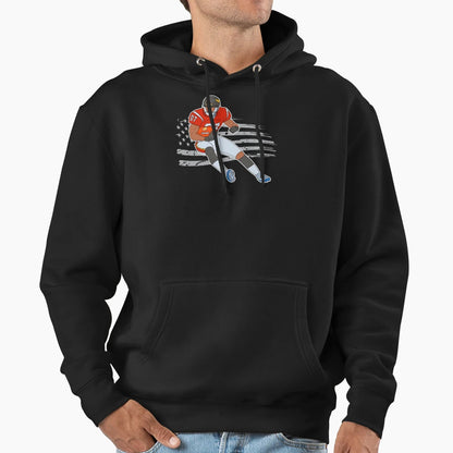 American Football Funny Hoodie - Custom Art Print Unisex - T-Shirt, Sweatshirt, Hoodie