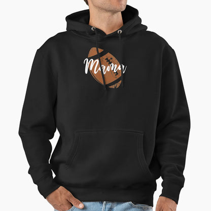 Mom Football American Brown Rugby Hoodie - Streetwear Style for Adults - T-Shirt, Sweatshirt, Hoodie