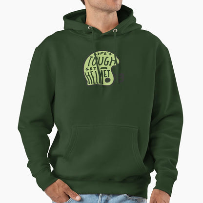 Lifes Tough Get Helmet Hoodie - Streetwear Style Unisex - T-Shirt, Sweatshirt, Hoodie