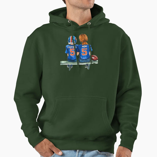 Football Mom Ii Hoodie - Custom Art Print for Adults - T-Shirt, Sweatshirt, Hoodie