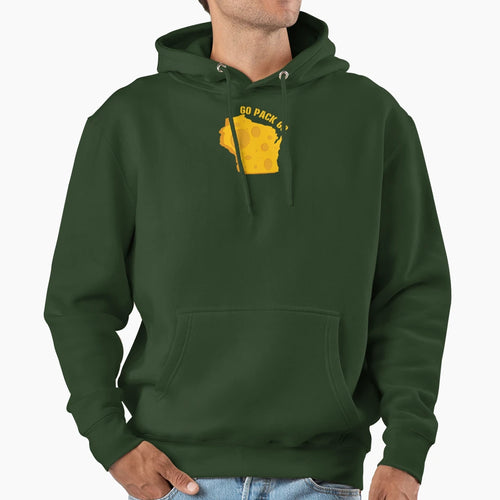 Go Pack Go Wisconsin Cheese Hoodie - Aesthetic Graphic Unisex - T-Shirt, Sweatshirt, Hoodie