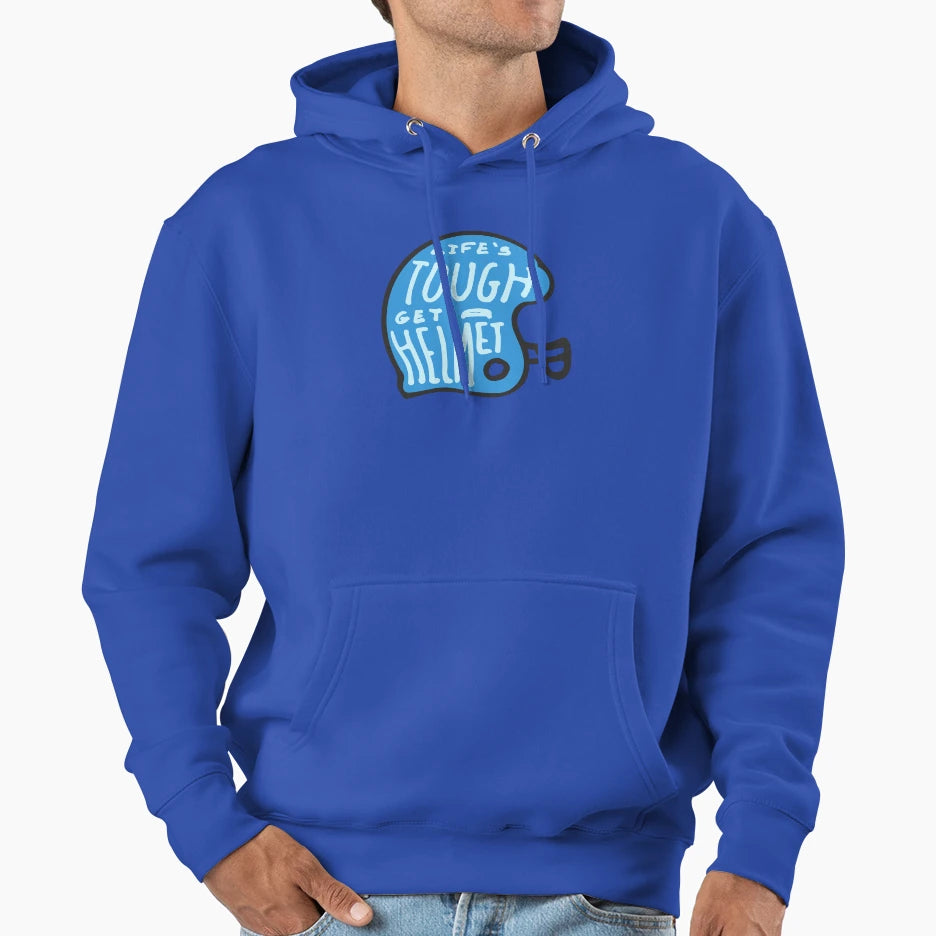 Lifes Tough Get Helmet Hoodie - Graphic Print Men Women - T-Shirt, Sweatshirt, Hoodie