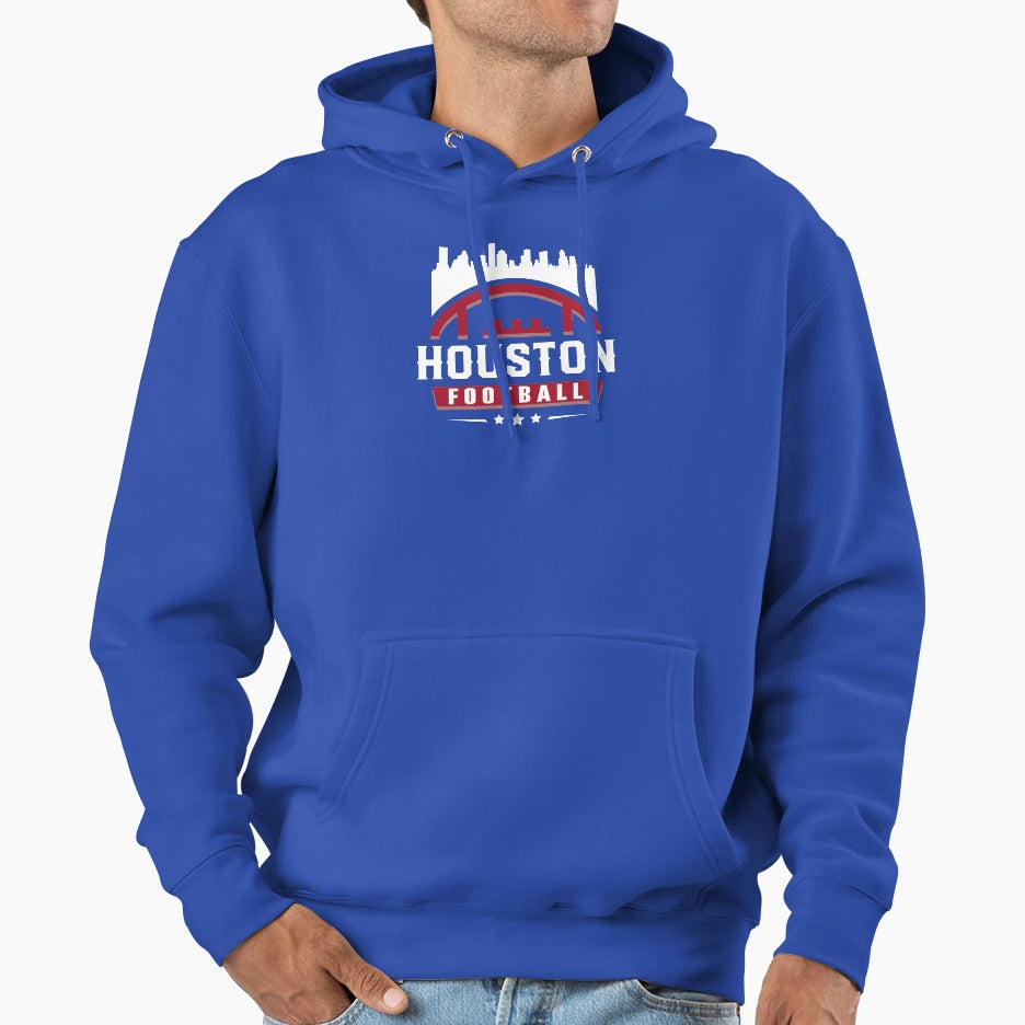 Houston Football Stars City Skyline Hoodie - Fun Novelty Design Men Women - T-Shirt, Sweatshirt, Hoodie