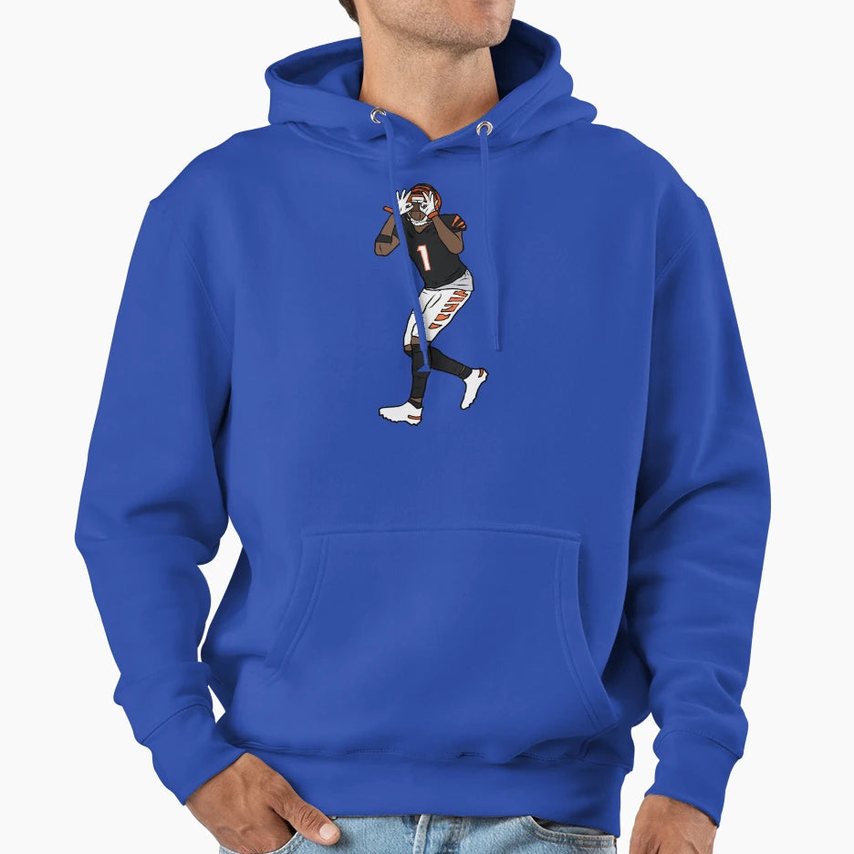 Jamarr Chase Celebration 2 Hoodie - Unique Graphic for Adults - T-Shirt, Sweatshirt, Hoodie