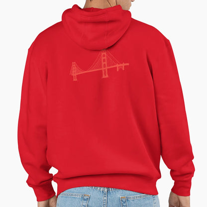 Californias Golden Gate Bridge Span Hoodie - Fun Novelty Design Men Women - T-Shirt, Sweatshirt, Hoodie