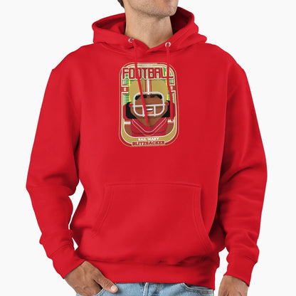 American Football Red And Gold Hail Hoodie - Aesthetic Graphic Men Women - T-Shirt, Sweatshirt, Hoodie