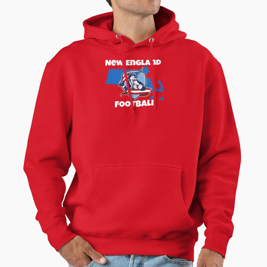 New England Football Hoodie - Novelty Apparel Unisex - T-Shirt, Sweatshirt, Hoodie