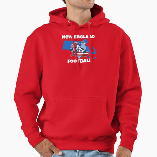 New England Football Hoodie - Novelty Apparel Unisex - T-Shirt, Sweatshirt, Hoodie