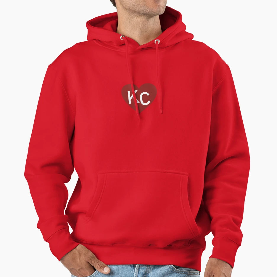 Kc Heart Hoodie - Fun Novelty Design Unisex - T-Shirt, Sweatshirt, Hoodie