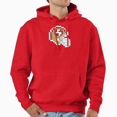 San Francisco 49Ers 8 Bit Football Helmet Hoodie - Unique Graphic Unisex - T-Shirt, Sweatshirt, Hoodie