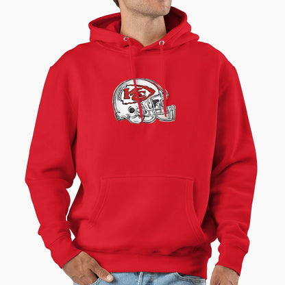 Kansas City Chiefs Helmet Hoodie - Casual Everyday Wear for Adults - T-Shirt, Sweatshirt, Hoodie